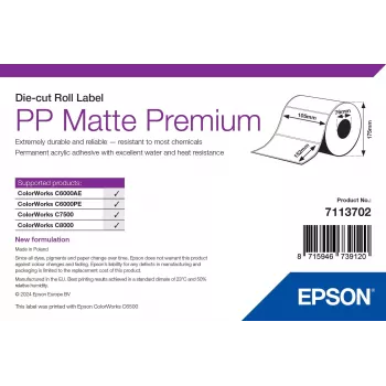 Epson 7113702 Druckeretikett Weiß Selbstklebendes Druckeretikett