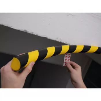 DURABLE S30R Oberflächenschutzprofil, Gelb/Schwarz, Selbstklebend, 1 m