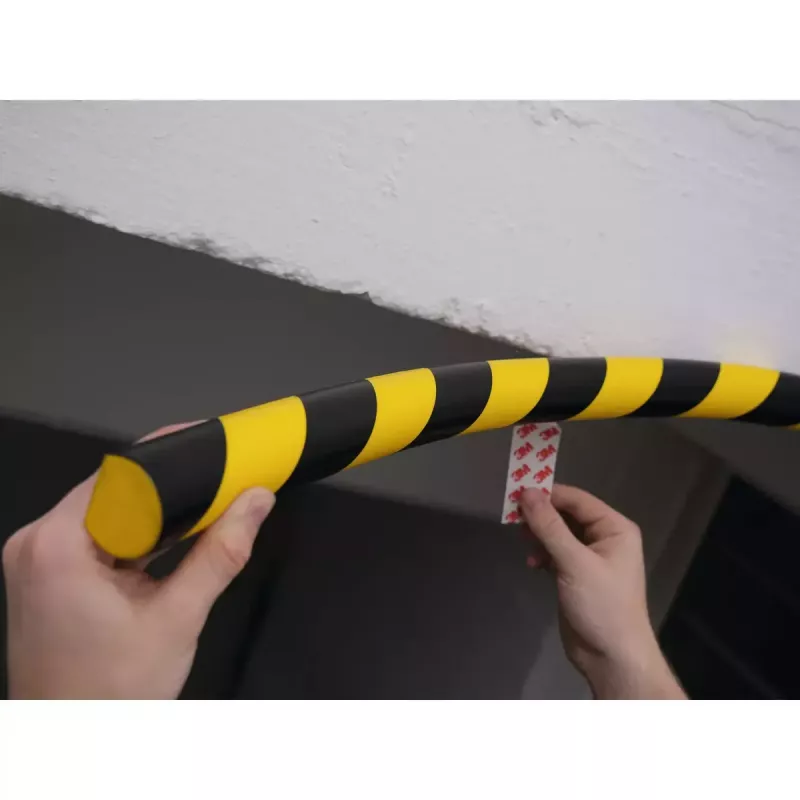 DURABLE S30R Oberflächenschutzprofil, Gelb/Schwarz, Selbstklebend, 1 m