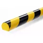 DURABLE S30R Oberflächenschutzprofil, Gelb/Schwarz, Selbstklebend, 1 m