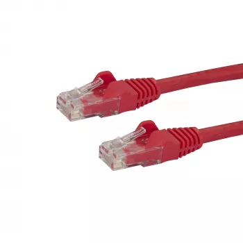 StarTech.com 50cm CAT6 Ethernet-Kabel - Red CAT 6 Gigabit Ethernet Kabel -250MHz 100W PoE RJ45 UTP Netzwerk/Patchkabel rastnasenfrei mit Zugentlastung einzeln getestet