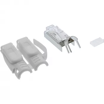 InLine Crimp-Stecker Cat.6A RJ45 geschirmt, 3-teilig grau 100er-Pack