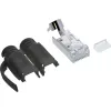 InLine Crimp-Stecker Cat.6A RJ45 geschirmt, 3-teilig schwarz 10er-Pack
