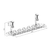 Kabelmanagement-Gitter 60 cm InLine 23190G zur Tischmontage mit Schraubklemmen, schwarz