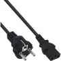 InLine B-16651D Netzkabel, CEE 7/7 auf C13, 1 m, Schwarz, 45er-Pack Bulk