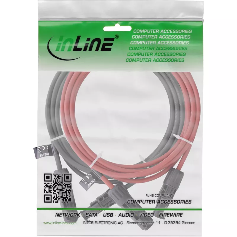 Mittelspannungskabel InLine 95607 Rot Schwarz 1500V 7.5m
