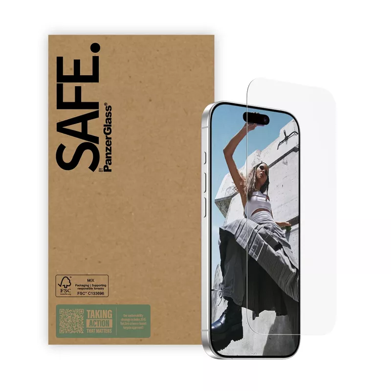 Bildschirmschutz PanzerGlass SAFE by für iPhone 17 / iPhone 17 Pro / iPhone 16 Pro — Ultra‑Wide Fit, gehärtetes Glas, 10er-Pack