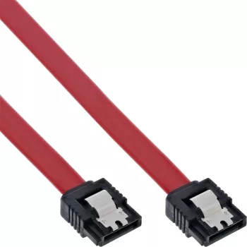 InLine SATA-Kabel für 150 / 300 / 600 S-ATA-Verbindungen mit Verriegelung 0,7 m