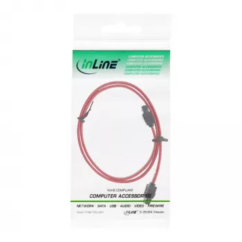 InLine SATA-Kabel für 150 / 300 / 600 S-ATA-Verbindungen mit Verriegelung 0,7 m