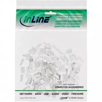 InLine 8P8C RJ45 männliche geschirmte Steckverbinder für Rundkabel, 100 Stk. Pack