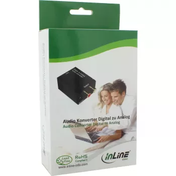 InLine Audio Converter Digital zu Analog Eingang Toslink oder RCA AUS 2x RCA Stereo