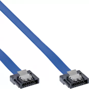 InLine SATA 6Gb/s Kabel kleiner Stecker 0,3m mit Verriegelungen