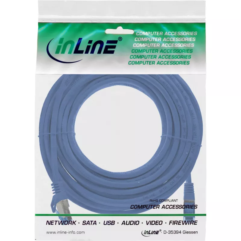 InLine 72607B Netzwerkkabel Blau 7,5 m Cat6a S/FTP (S-STP)