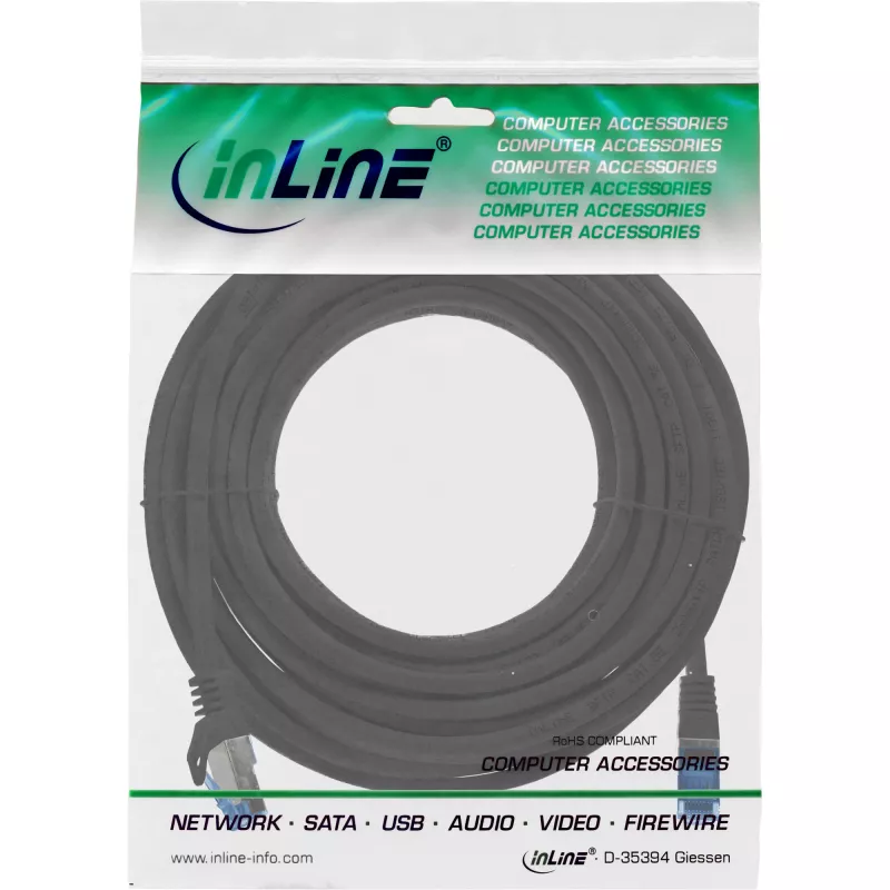 InLine 72605S Netzwerkkabel Schwarz 5 m Cat6a S/FTP (S-STP)