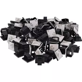 InLine 59971H Kabel-Organizer Universal Kabelhalter Schwarz 100 Stk.