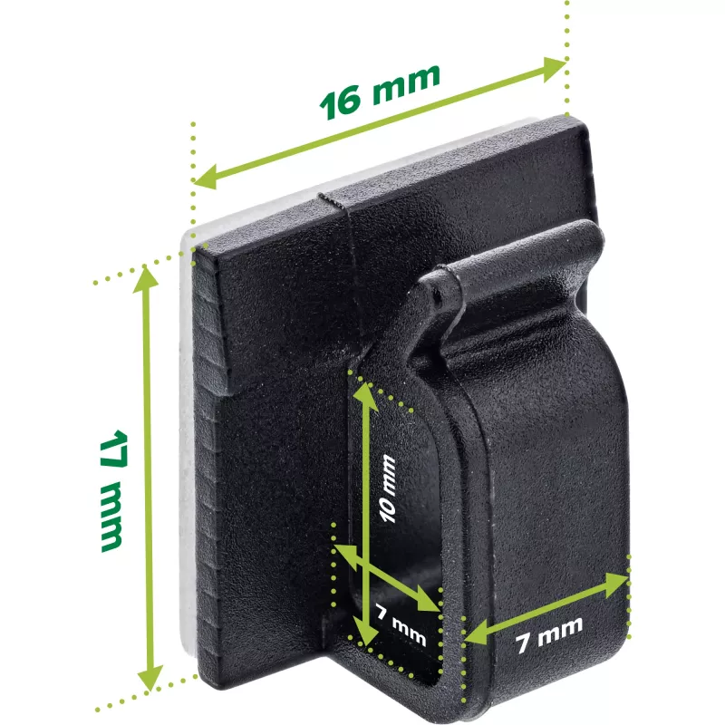 InLine 59971G Kabel-Organizer Universal Kabelhaken Schwarz 100 Stück