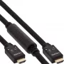 InLine HDMI Aktivkabel, HDMI-High Speed mit Ethernet, M/M, Nylongeflecht, 25m