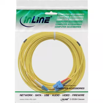 InLine Glasfaser-Duplexkabel LC/SC 9/125µm OS2 20m, 20 m, OS2