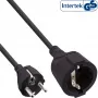 InLine Stromverlängerungskabel, schwarz, 1,5 m, 1,5 m, Schwarz, 1,5 mm², GS, 55 mm, 1500 mm