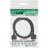 InLine High Speed HDMI Kabel mit Ethernet, AM/AM, super flach, schwarz/gold, 1m