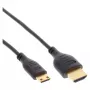 InLine High Speed HDMI-Kabel mit Ethernet, AM/CM, superflach, schwarz/gold, 0,5 m