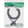 InLine High Speed HDMI-Kabel mit Ethernet, AM/DM, superflach, schwarz/gold, 0,5 m