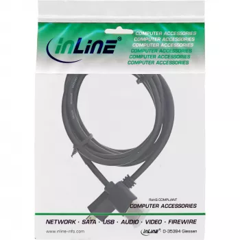 InLine High Speed HDMI-Kabel mit Ethernet, A-Stecker / D-Stecker, superflach, schwarz/gold, 1,5 m