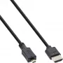 InLine High Speed HDMI Kabel mit Ethernet, AM/DM, super flach, schwarz/gold, 1,8 m