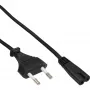 InLine Stromkabel, Italien CEE7/16 Stecker auf Euro 8 C7 Kupplung, schwarz, 1,8 m