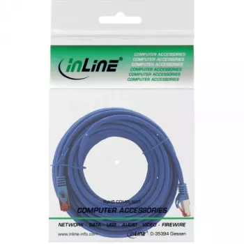 InLine Patchkabel S/FTP PiMF Cat.6 250MHz Kupfer halogenfrei blau 15m