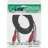 InLine Audiokabel, 2x RCA M/M 10m, Stecker, 2 x RCA, Stecker, 10 m, Schwarz