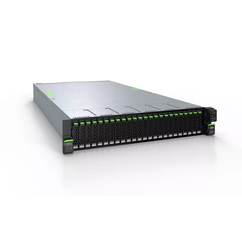 Fujitsu PRIMERGY RX2540 M6 VFY:R2546SC241IN Rack-Server (2U), 1x Intel Xeon Silver 4314 16C 2,4 GHz, 16 GB RAM, 16x 2,5" SFF Hot-Swap, keine HDD, 1GbE, 900 W