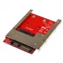 StarTech.com mSATA-SSD auf 2,5-Zoll-SATA-Adapter/Konverter, SATA, mSATA, Schwarz, Rot, Silber, CE, FCC, 6 Gbit/s
