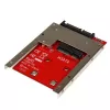 StarTech.com SAT32MSAT257 mSATA-SSD auf 2,5-Zoll-SATA-Adapter / Konverter, 22-Pin-SATA, 6 Gbit/s, Schwarz, Rot, Silber