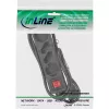 InLine Steckdosenleiste, 4-fach, 2x CEE7/3 + 2x Euro CEE 7/16, schwarz, 5m
