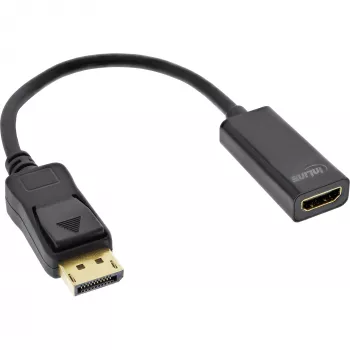 InLine DisplayPort auf HDMI Adapter mit Audio, DisplayPort M / HDMI F, 4K/60Hz