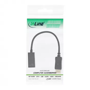 InLine DisplayPort auf HDMI Adapter mit Audio, DisplayPort M / HDMI F, 4K/60Hz