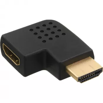 InLine HDMI-Adapter Stecker Buchse seitlich abgewinkelt links vergoldet 17600S
