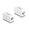 Delock 88133 Adapter RJ45 Buchse zu RJ45 Buchse, Cat.6 UTP, weiß