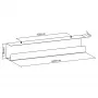 InLine Untertisch-Kabelmanagementsystem 23190W — Stahl, weiß, 114×600×76 mm