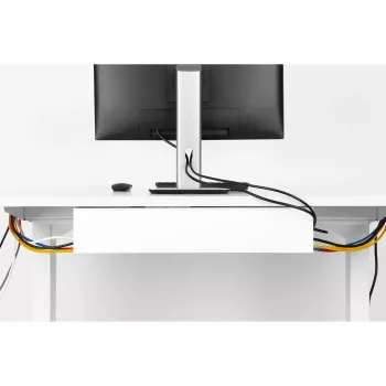Kabelmanagementsystem Untertisch InLine 23190B, Stahl, schwarz, 114×600×76 mm