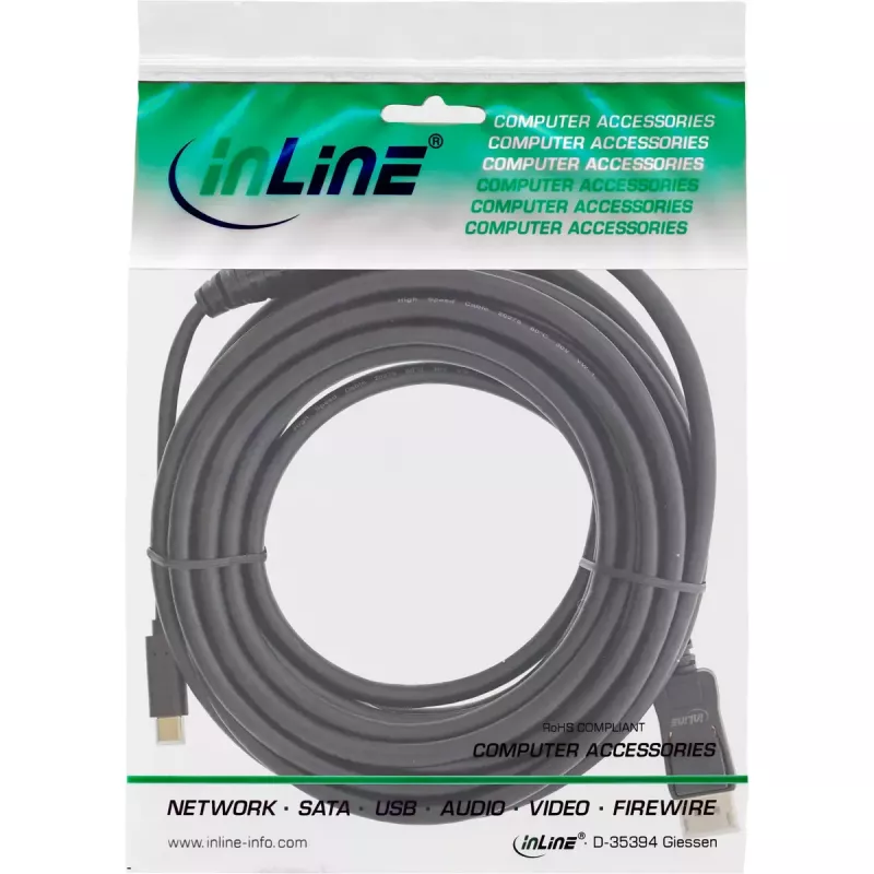 USB-DisplayPort-Kabel InLine 64121 USB-C Stecker auf DisplayPort Stecker 1m