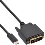 InLine USB-Display-Kabel, USB-C-Stecker / DVI-Stecker (DP Alt Mode), schwarz, 2 m