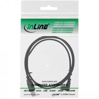 InLine USB Typ A Stecker / Mini-USB Stecker 5 Pin abgewinkelt 90° schwarz 3 m