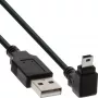 InLine USB Typ A Stecker / Mini-USB Stecker 5 Pin abgewinkelt 90° schwarz 2 m