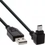 InLine USB Typ A Stecker / Mini 5‑Pin Stecker aufwärts abgewinkelt 90°, schwarz, 2 m