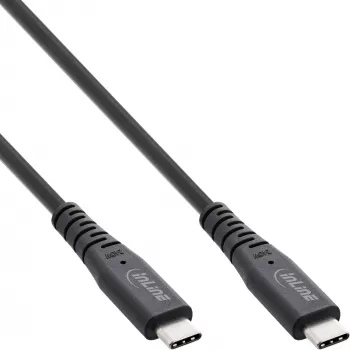 USB4-Kabel InLine USB-C Stecker auf USB-C Stecker, USB4 Gen 3x2, 40 Gbit/s, PD 240W, 8K@60Hz, TPE, 2 m