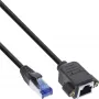 InLine Patchkabel Einbaudurchführung, S/FTP (PiMf), Cat.6A, LSZH, Kupfer, 10 m