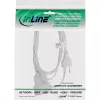 InLine Euro Typ C Stecker Stromverlängerung Stecker / Buchse, weiß, 3m