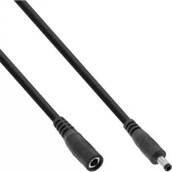 InLine DC-Verlängerungskabel, DC-Stecker/Buchse 4,0x1,7mm, schwarz, 2m